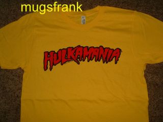 Hulk Hogan Hulkamania Wrestling Yellow T Shirt
