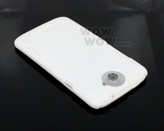 White Matte Rubber Frosting Hard Back Case Cover For HTC ONEX One X 