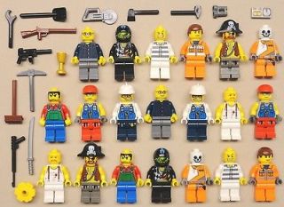 x20 NEW Lego CITY TOWN Minifigs People Men Guys Lot