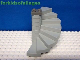 Lego Harry Potter SPIRAL STAIRCASE Light Gray Stairs Winding Castle 