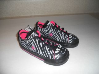   and White Zebra Coverse One Star Canvas Shoes for Todler Girl size 11
