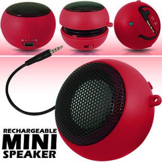 RED 3.5mm RECHARGEABLE CAPSULE SPEAKER FOR HTC ADVANTAGE X7510
