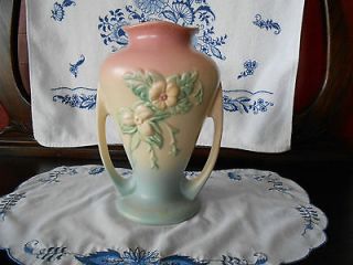 Hull Art VASE USA Pottery 2 Handle Wild Flowers 10 Matte No Chips nor 