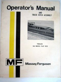 MASSEY FERGUSON MF FIFTH 5TH WHEEL TRUCK AND HITCH ASSEMBLY OPERATOR 