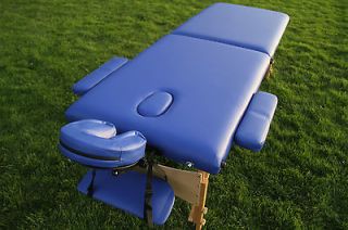 Blue PU Portable Massage Table/Bed with Carry Case S1