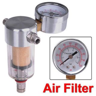 Regulator & Filter Water Trap w/ Gauge For Airbrush Spray Gun Air 