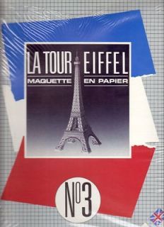 Tour Eiffel tower paper model cut out kit Modellbaubogen decoupage 