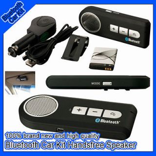 Bluetooth Car Kit Handsfree Wireless Phone Speaker + USB Car Charger