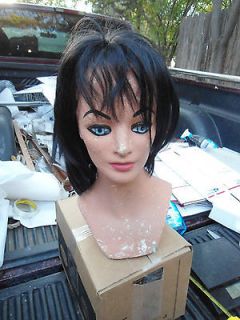   Mannequin Beauty Hair Salon Store Display Woman Bust w/ Human Hair Wig