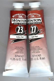 Winsor & Newton Oil Paint Indian Red & Light Red