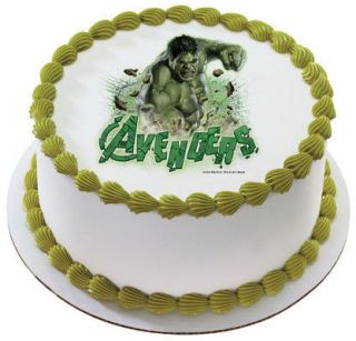 Avengers Incredible Hulk Edible Cake OR Cupcake Toppers Decoration by 