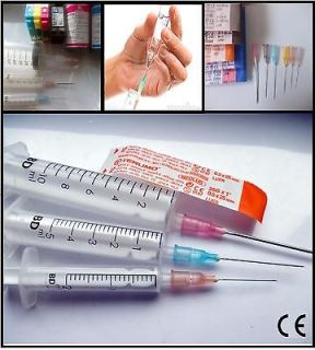 4x5ml Many types Medical Hypodermic sterile Syringes with Needles Ink 