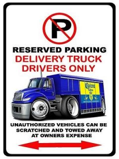 International Durastar Delivery Truck Corona Drink No Parking Sign NEW