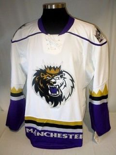 Manchester Monarchs AHL Game Issued White Blank Reebok Hockey Jersey 