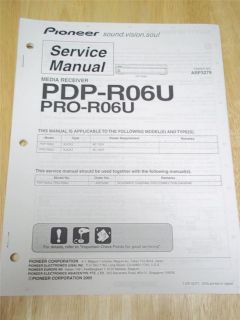 Pioneer Service Manual~PDP R06​U/PRO R06U Media Receiver~Origi​nal 