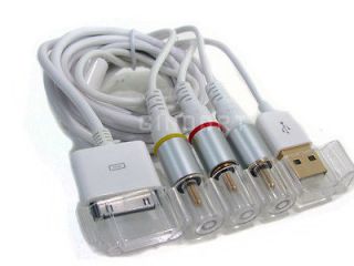 USB AV TV RCA Audio Video Composite Cable for iPad 2 iPhone 4 4G 3GS 
