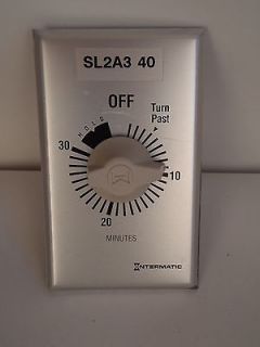 Intermatic FF30MC 30 Minute Spring Loaded Wall Timer Brushed Metal