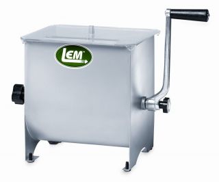   Meat Mixer 50LB Stainless Steel Manual or Motorized w Roller Bearings