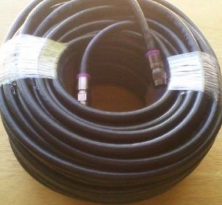 150 Foot RG6 Quad Shield Cable Black Coaxial CATV Satellite F type 