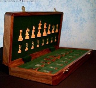   Travel Chess Set folding box/board with 32 chess pieces Yipperoo Co