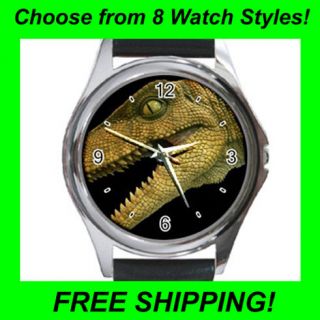 Velociraptor / Dinosaur Design   Leather & Metal Watches  CC2078