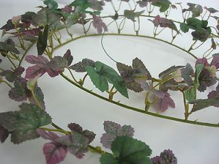 72 ft WIRED Frosted Mini Grape Ivy Garland Silk Artificial Vine 