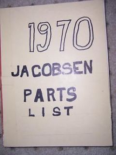 1961 1970 Jacobsen Power Lawn Tool Parts List Mower + F