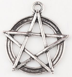   Tibetan Silver pentagram Gothic Wicca Paga Charm Pendant 31*28mmTS3351
