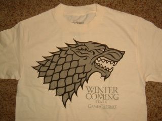 Game Of Thrones Tv Show Winter Is Coming Stark T Shirt