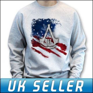 Assassins Creed 3 Join or Die Sweater Sweatshirt Jumper Top Mens 