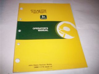 John Deere F710 & F725 Front Mowers Operators Manual