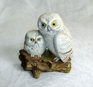 VTG NAPCOWARE Ceramic OWLS Figurine Mother & Baby #314 JAPAN