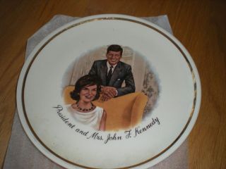 Vintage President and Mrs. John F Kennedy Collectible Plate