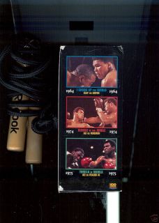 ALI GREATEST FIGHTS 3 SET VHS W/REEBOK JUMP ROPE