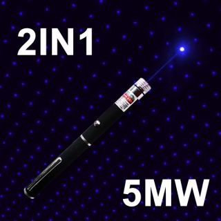   violet purple laser pointer pen 2in1 star cap kaleidoscope style