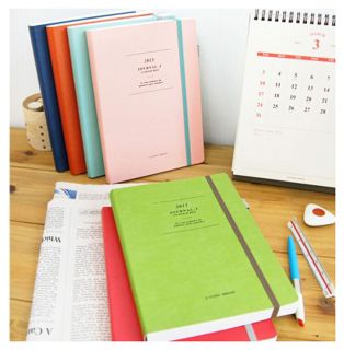 Brand New Journal J Daily planner Synthetic leather Cover + 2 Stickers