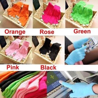 Magic Touch Screen Knit Gloves Smartphone Texting Stretch One Size 