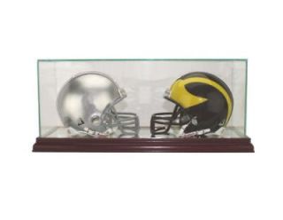 NEW Glass Double Mini Helmet Display Case NFL NCAA