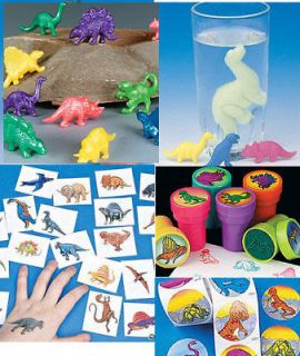 Lot 100 Dinosaur birthday party favors kit TREX games boy set 