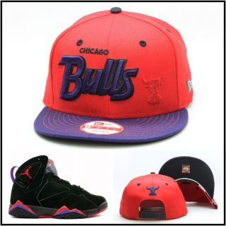   Bulls Custom Snapback Hat For The Air Jordan Retro VII 7 Raptors
