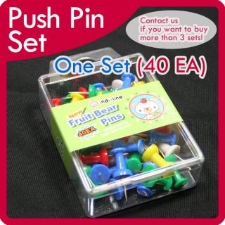   Push Pins Set (40EA)★Decoration/ Stationary for Kids/School/Office