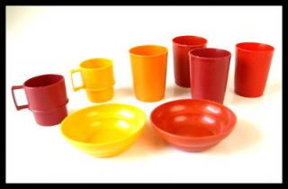 piece 1979 TUPPERWARE TOYS play dishes mugs bowls SET