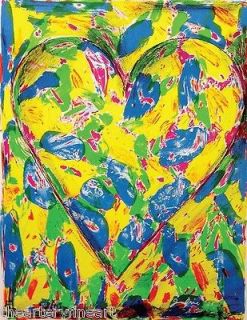 JIM DINE The Blue Heart, 2005 SIGNED 7 Color Lithograph Print 26 x 