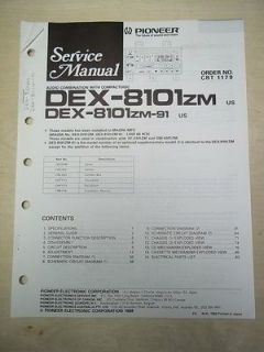 Pioneer Service/Repair Manual~DEX 810​1zm/91 CD Player Combination 