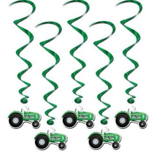 Tractor Whirls Farm Party Decor