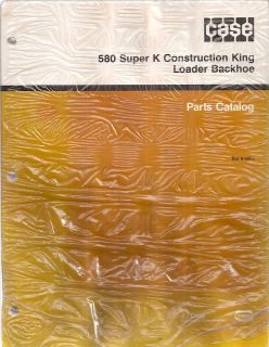 Case 580 Super K Construction King Tractor Loader Backhoe Parts Manual