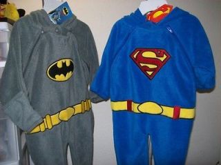 DC Comics Kids Toddler Boy SuperHero Costume Feetie FLEECE Pajama 