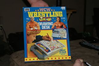 WWF WWE wcw wrestling lite up drawing desk roseart sting luger