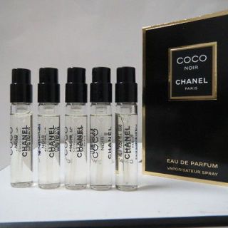 Five ) new Chanel COCO NOIR eau de parfum sample spray 2 ml 