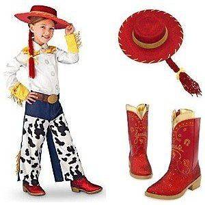 Toy Story JESSIE COSTUME & GLITTER HAT BOOTS All Sizes  